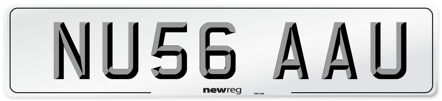 NU56 AAU Number Plate from New Reg